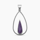 Charoite Silver Pendants