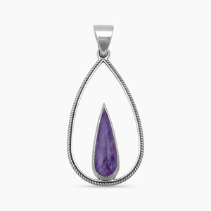 Charoite Silver Pendants