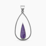 Charoite Silver Pendants