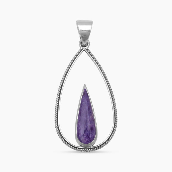 Charoite Silver Pendants