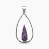 Charoite Silver Pendants