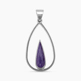 Charoite Silver Pendants