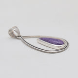 Charoite Silver Pendants