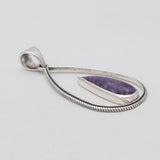 Charoite Silver Pendants