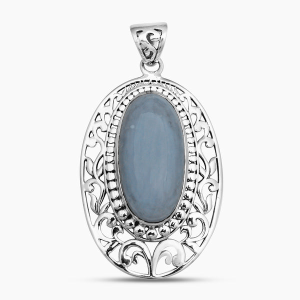 925 Silver Blue Opal Pendants