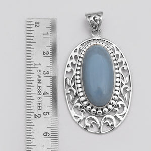 925 Silver Blue Opal Pendants