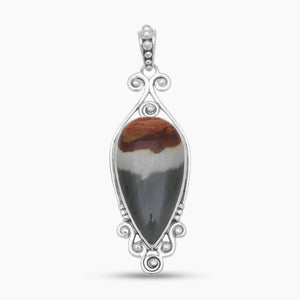 Polychrome Jasper Silver Pendants