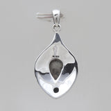 Dendritic Opal Rustic Textured Silver Pendants