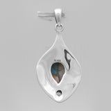 Turquoise Spiny Oyster Textured Silver Pendants