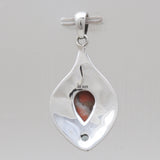 Turquoise Spiny Oyster Textured Silver Pendants