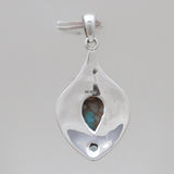 Turquoise Spiny Oyster Textured Silver Pendants