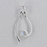 Rainbow Moonstone Silver Pendant