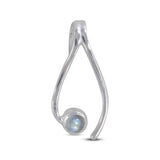 Rainbow Moonstone Silver Pendant