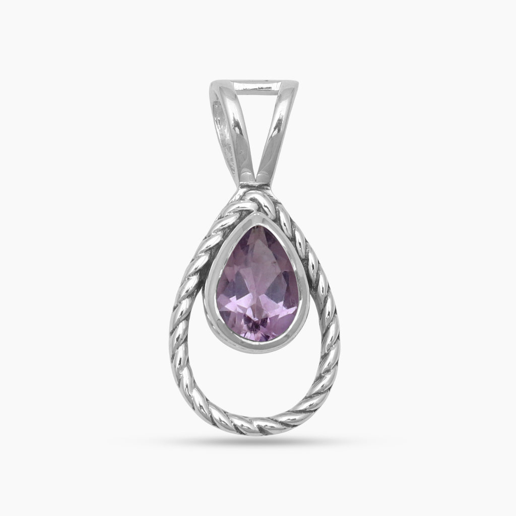 Amethyst Silver Pendants