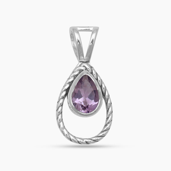 Amethyst Silver Pendants