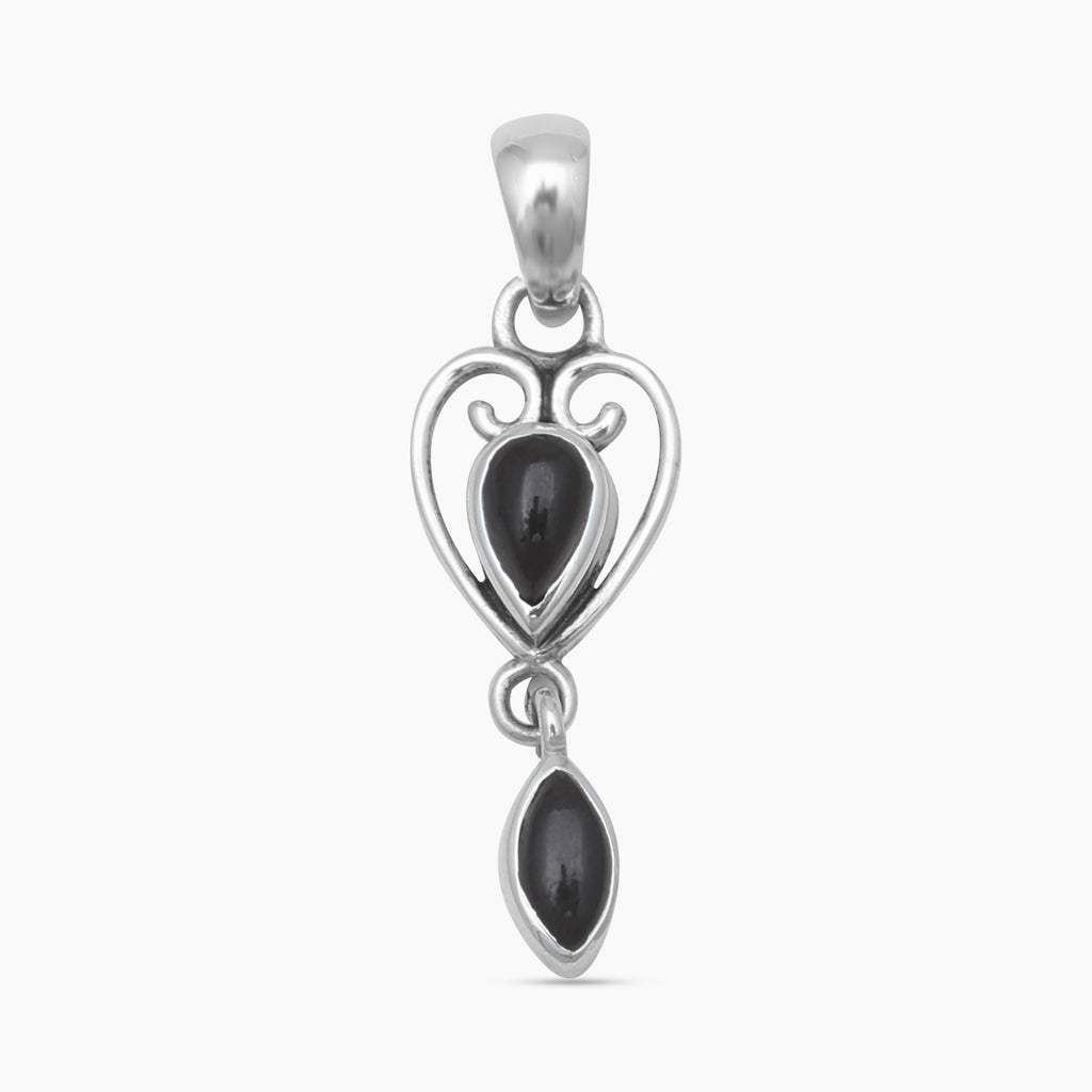 Black Onyx Silver Pendants