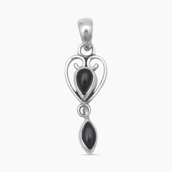 Black Onyx Silver Pendants