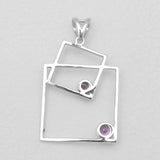 Garnet Silver Pendants