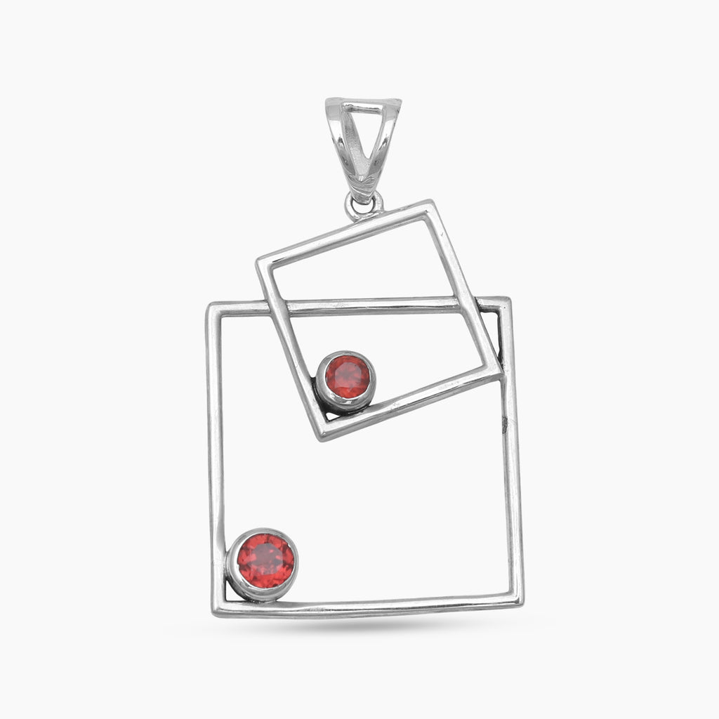 Garnet Silver Pendants