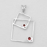 Garnet Silver Pendants