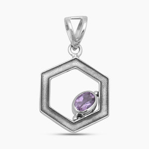 Amethyst Silver Pendants