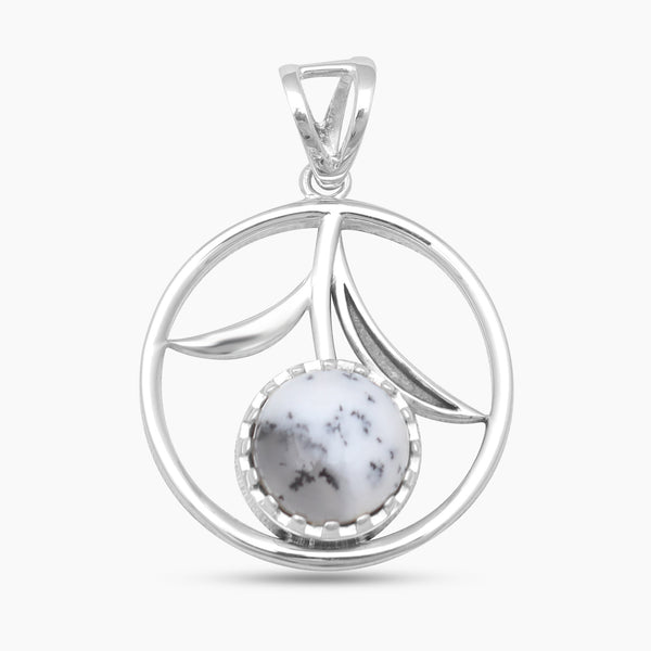 Dendritic Opal Silver Pendants