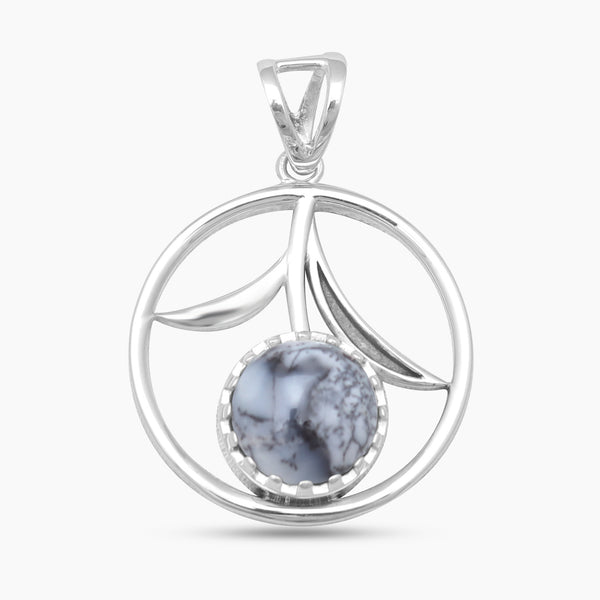 Dendritic Opal Silver Pendants