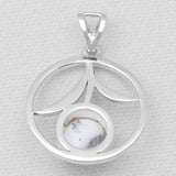 Dendritic Opal Silver Pendants