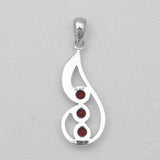 925 Silver Red Coral Pendants