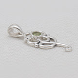 Green Peridot Sterling Silver Minimalist Pendants