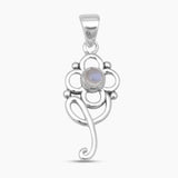 Green Peridot Sterling Silver Minimalist Pendants