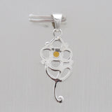 Green Peridot Sterling Silver Minimalist Pendants