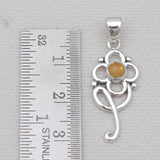 Green Peridot Sterling Silver Minimalist Pendants