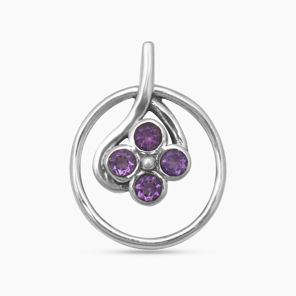 Amethyst Silver Pendants