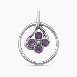 Amethyst Silver Pendants