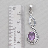 925 Sterling Silver Red Garnet Pendants