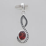 925 Sterling Silver Red Garnet Pendants