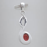 925 Sterling Silver Red Garnet Pendants
