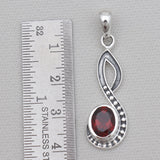 925 Sterling Silver Red Garnet Pendants