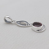 925 Sterling Silver Red Garnet Pendants