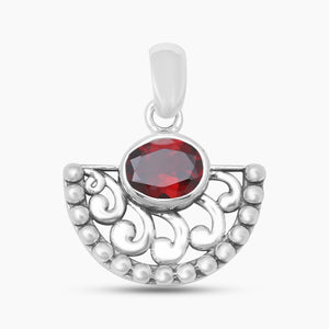 925 Sterling Silver Garnet Pendants