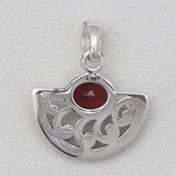 925 Sterling Silver Garnet Pendants