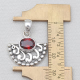 925 Sterling Silver Garnet Pendants