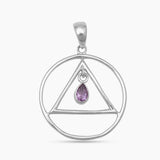 925 Sterling Silver Garnet Pendants