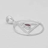 925 Sterling Silver Garnet Pendants