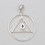 925 Sterling Silver Garnet Pendants