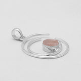 Rose Quartz Silver Pendants