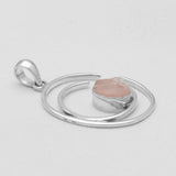 Rose Quartz Silver Pendants