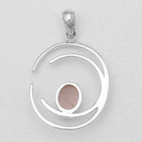 Rose Quartz Silver Pendants