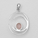 Rose Quartz Silver Pendants